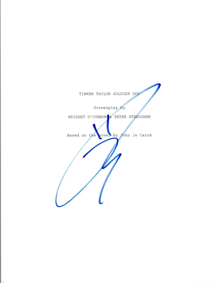 Tom Hardy Signed Autographed TINKER TAILOR SOLDIER SPY Full Movie Script COA VD