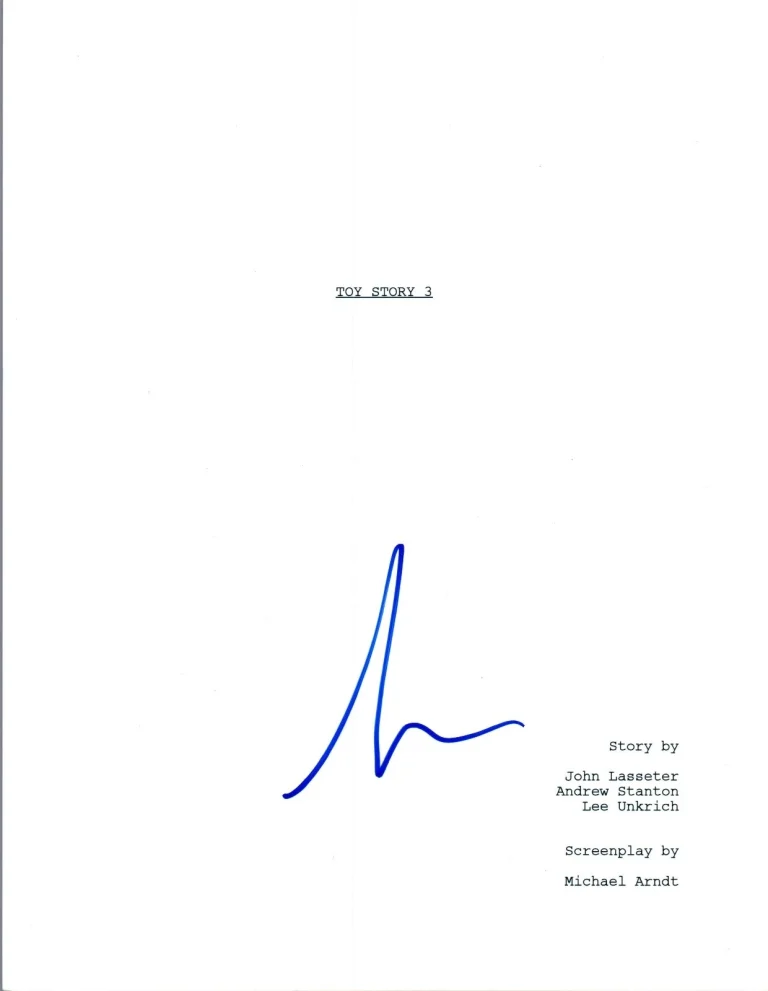 Tim Allen Signed Autographed TOY STORY 3 Full Movie Script COA VD