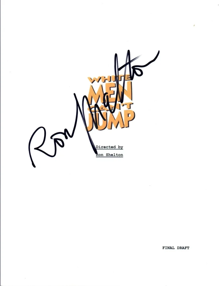 Ron Shelton Signed Autographed WHITE MEN CAN'T JUMP Movie Script COA VD