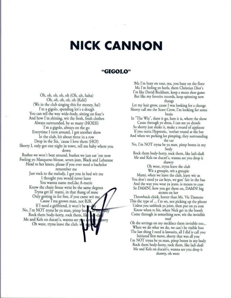 Nick Cannon Signed Autographed 