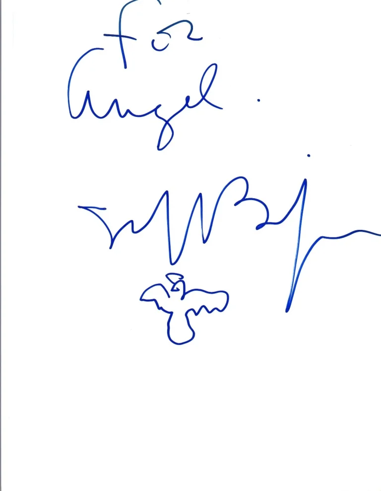 Jeff Bridges Signed Autographed Hand Drawn 