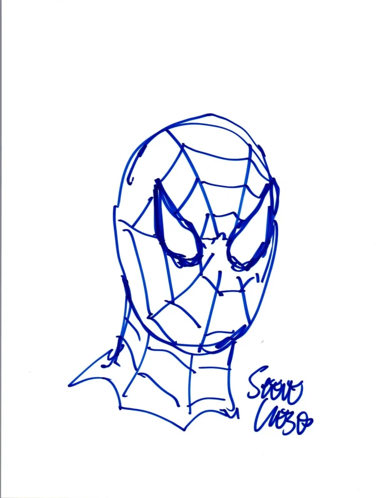 Steve Lieber Signed Autograph Drawn Sketch Comic Illustrator Spider-Man COA VD