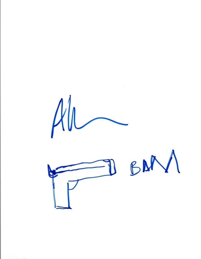 Ariel Kleiman Signed Autographed Hand Drawn Sketch Movie Director COA VD