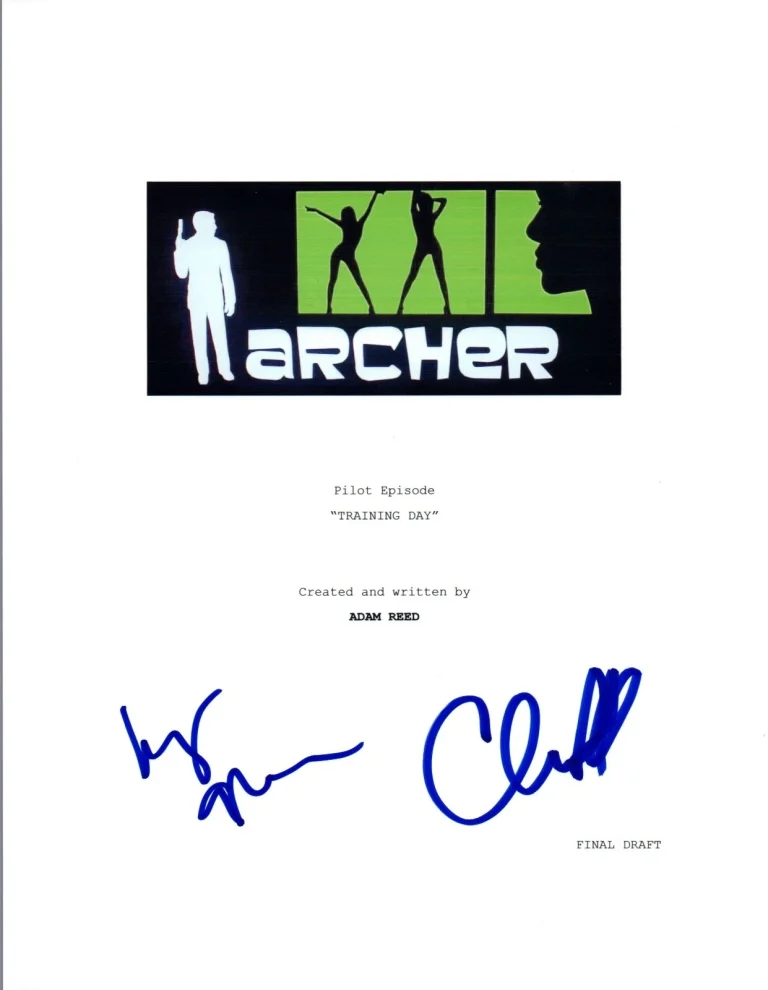 Judy Greer & Chris Parnell Signed Autographed ARCHER Training Day Script COA VD