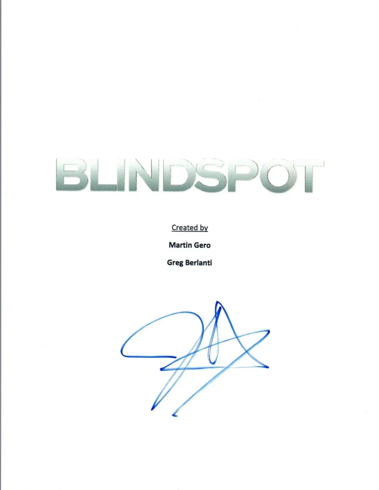Jaimie Alexander Signed Autographed BLINDSPOT Pilot Episode Script COA VD