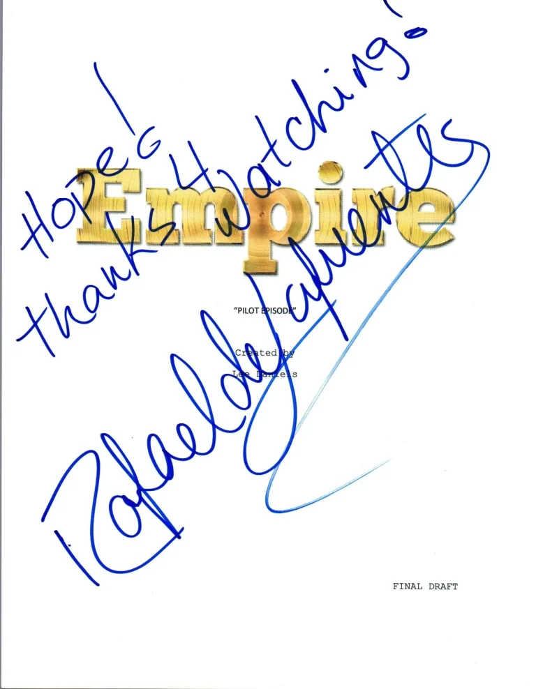 Rafael de La Fuente Signed Autographed EMPIRE Pilot Episode Script COA VD