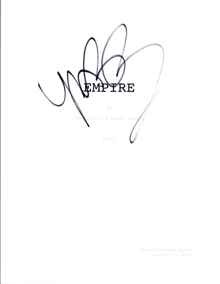 Bryshere Y. Gray Signed Autographed EMPIRE Pilot Script Yazz The Greatest COA VD