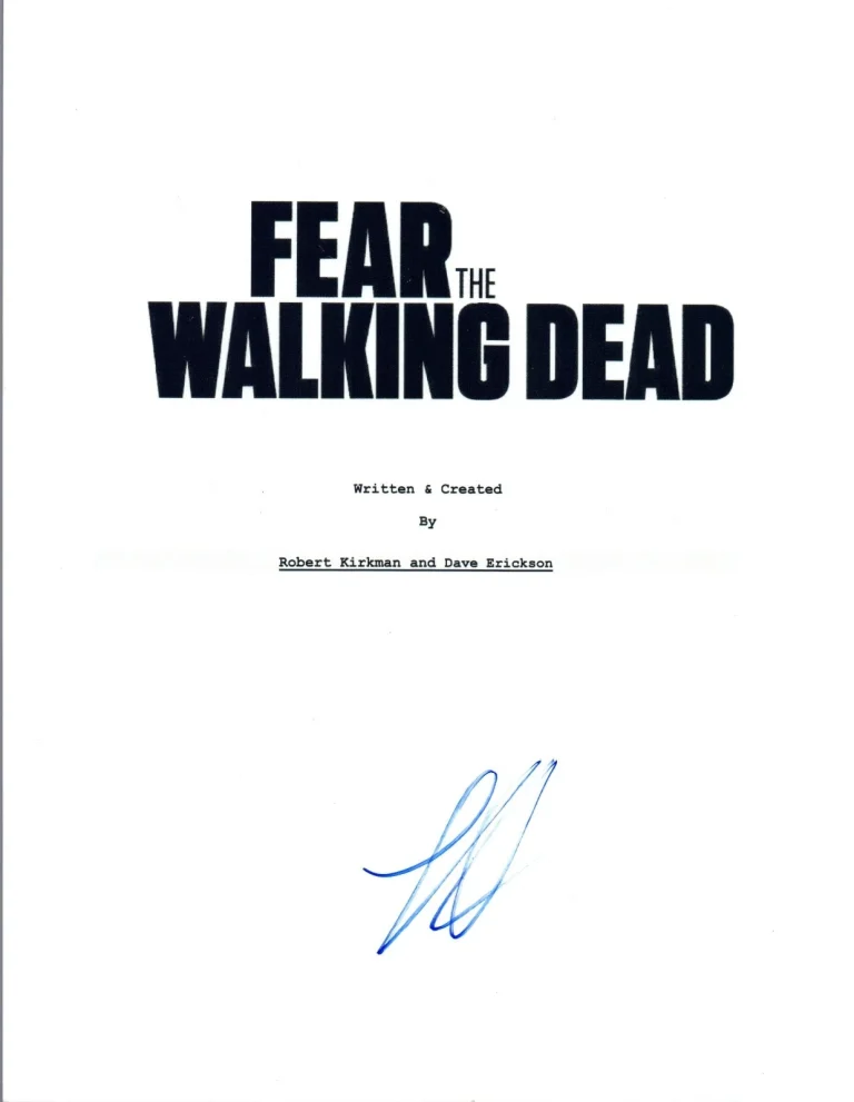 Lorenzo James Henrie Signed Autograph FEAR THE WALKING DEAD Pilot Script COA VD