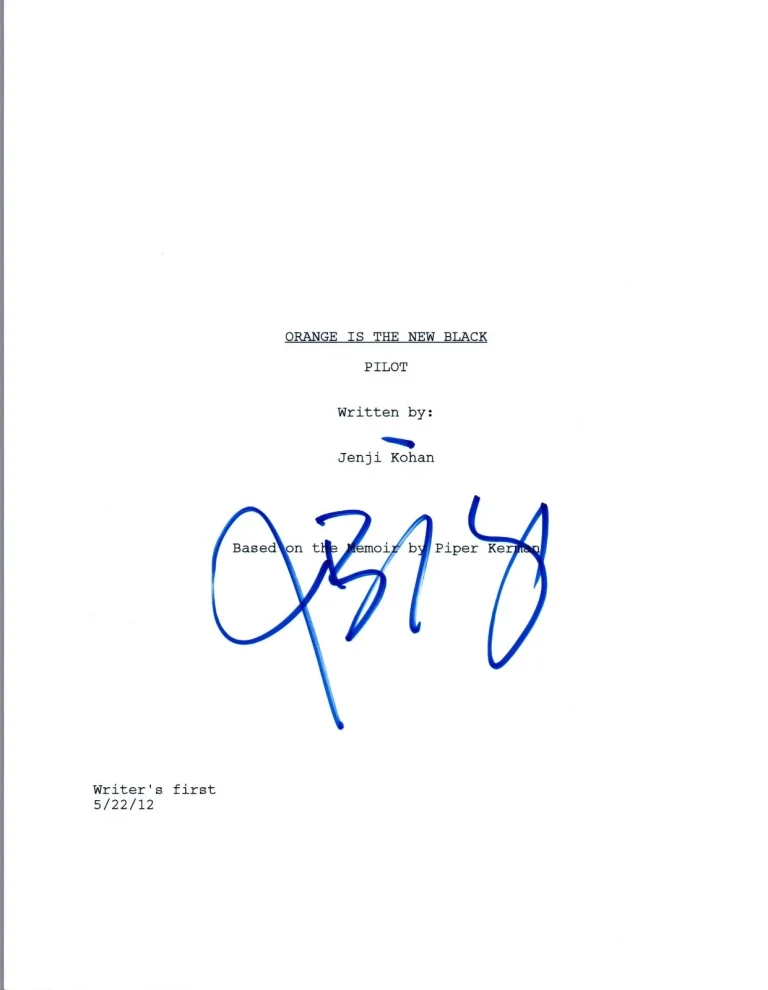 Jason Biggs Signed Autographed ORANGE IS THE NEW BLACK Pilot Script COA VD