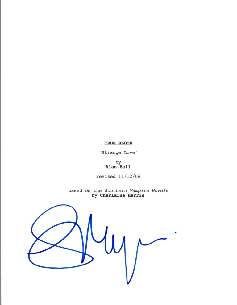 Stephen Moyer Signed Autographed TRUE BLOOD Pilot Episode Script COA VD