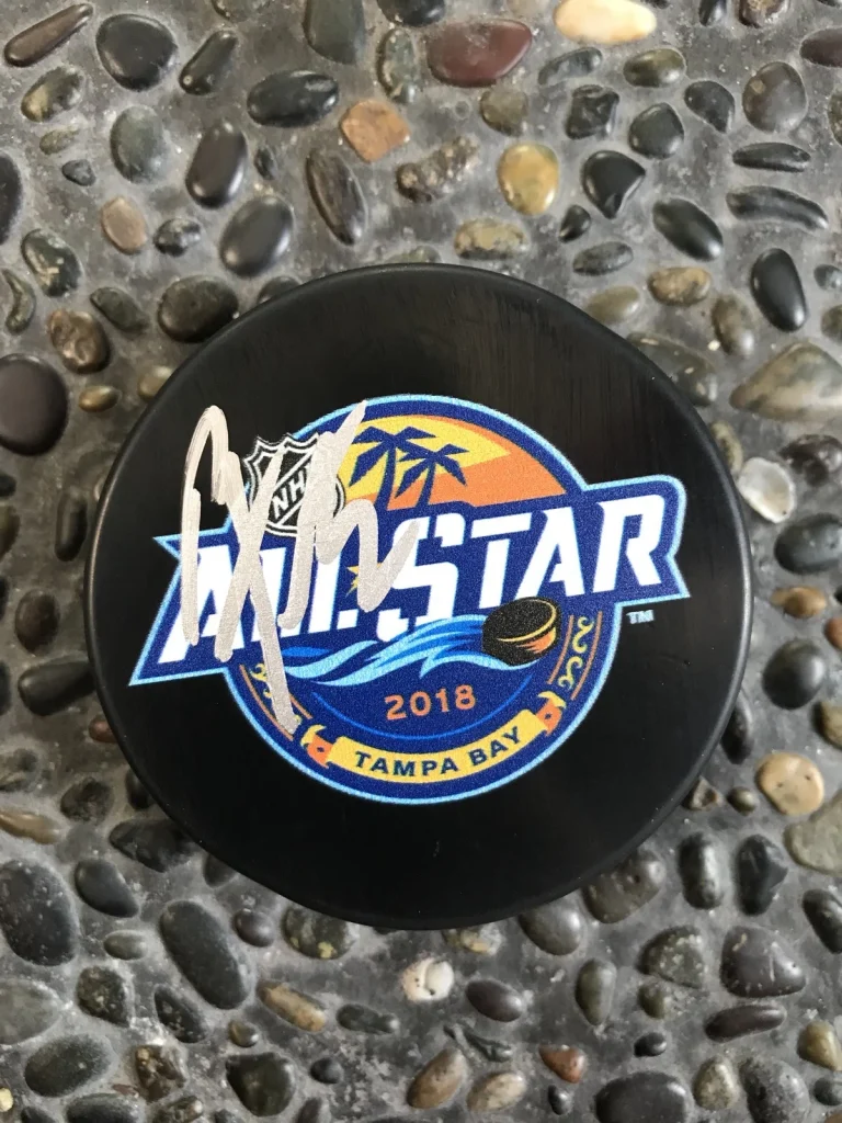 Barry Trotz 2018 Nhl All Star Game Puck Washington Capitals PSA/DNA COA