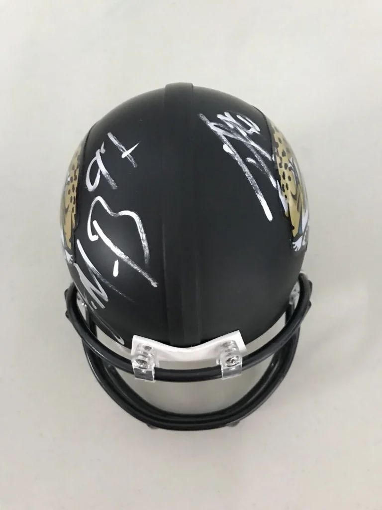 Malik Jackson Telvin Smith Dual Signed Jackaonville Jaguars Mini Helmet Coa