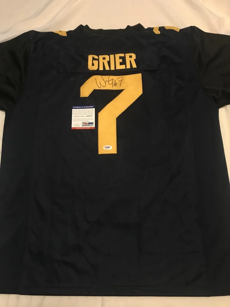 Will Grier Signed Autographed West Virginia Mountaineers Jersey Heisman Psa/Dna
