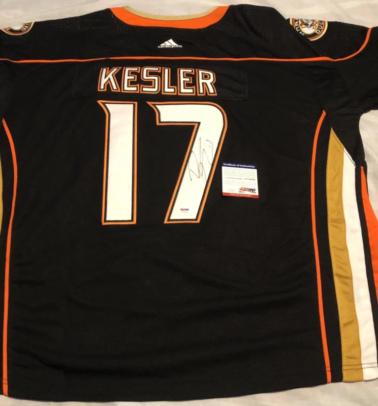 Ryan Kesler Signed Autographed Anaheim Ducks Jersey Stanley Cup Psa/Dna