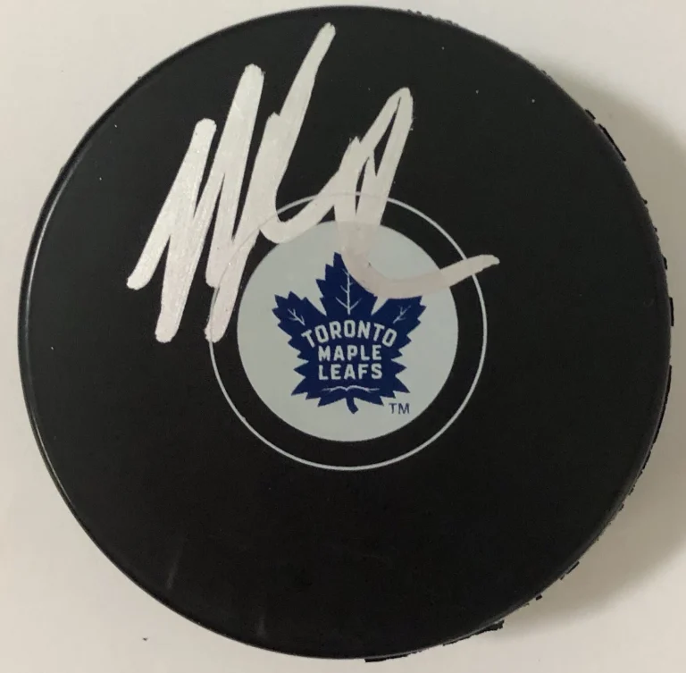 Nazem Kadri Signed Autographed Toronto Maple Leafs Logo Puck Stanley Cup PSA/DNA