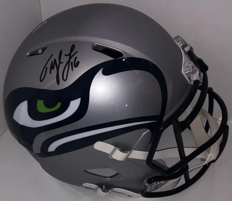 Tyler Lockett Signed Auto Seattle Seahawks AMP Alternate F/S Helmet Psa/Dna