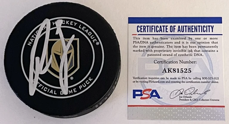 Reilly Smith Signed Autographed Las Vegas Golden Knights Official Puck PSA/DNA