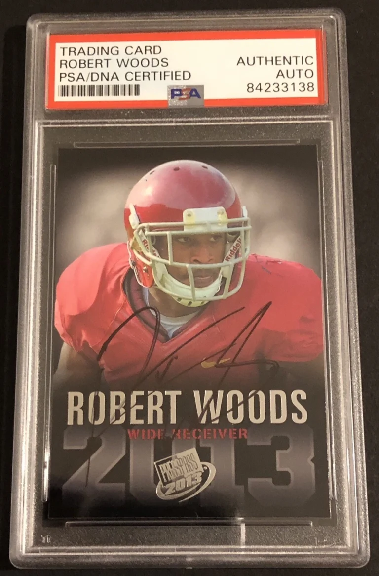 Robert Woods Signed Autographed USC Trojans Rookie Card Psa/Dna