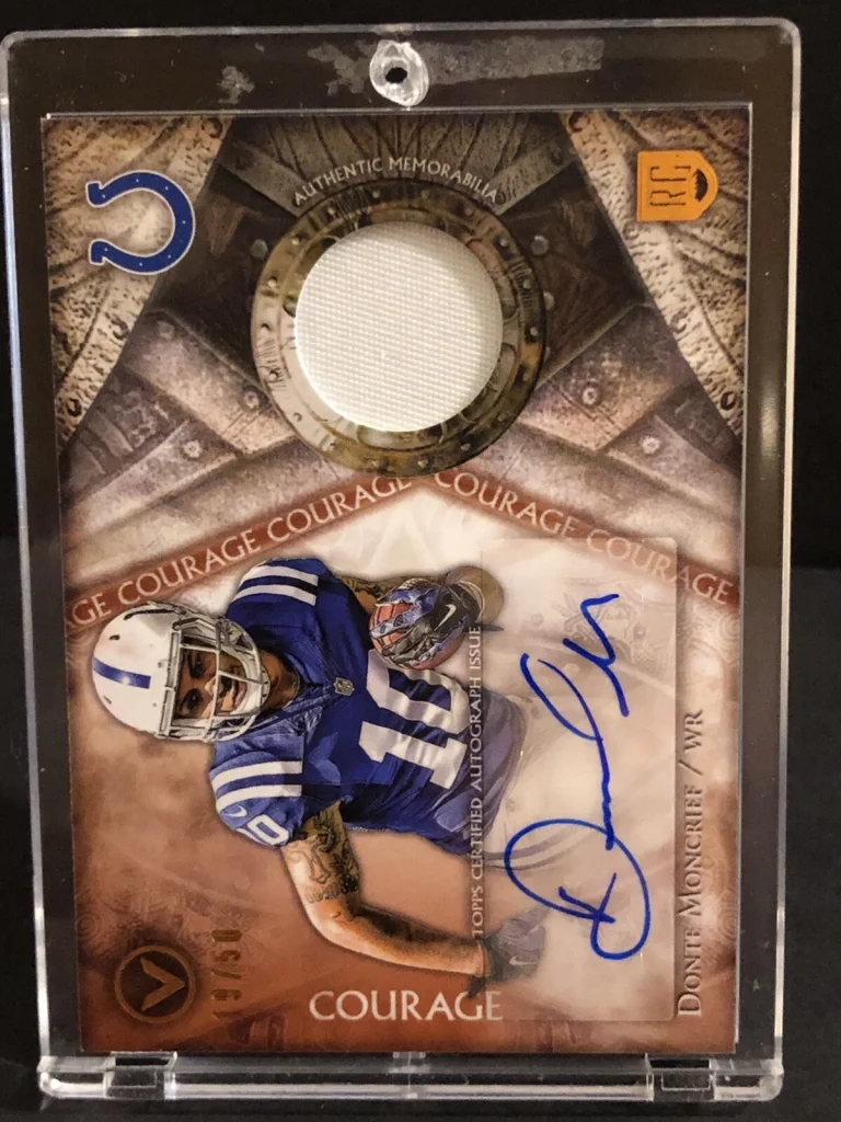 DONTE MONCRIEF 2014 TOPPS VALOR COURAGE PATCH AUTO RC #D 10/50 JERSEY