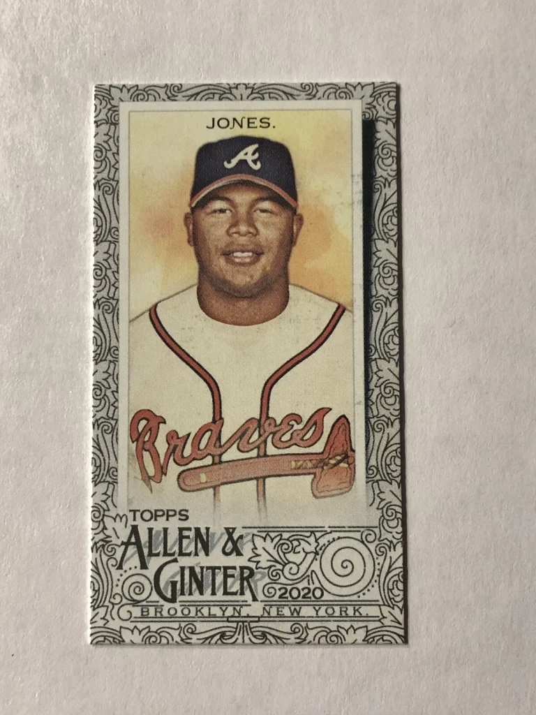 ANDRUW JONES 2020 TOPPS ALLEN & GINTER MINI BLACK BORDER - HIGH-NUMBERED SP