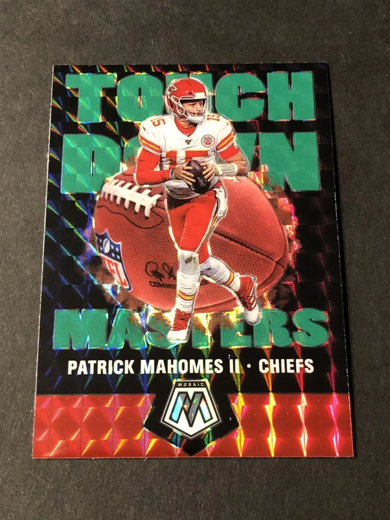2020 Mosaic Patrick Mahomes Touchdown Masters Green Prizm SP #TM8