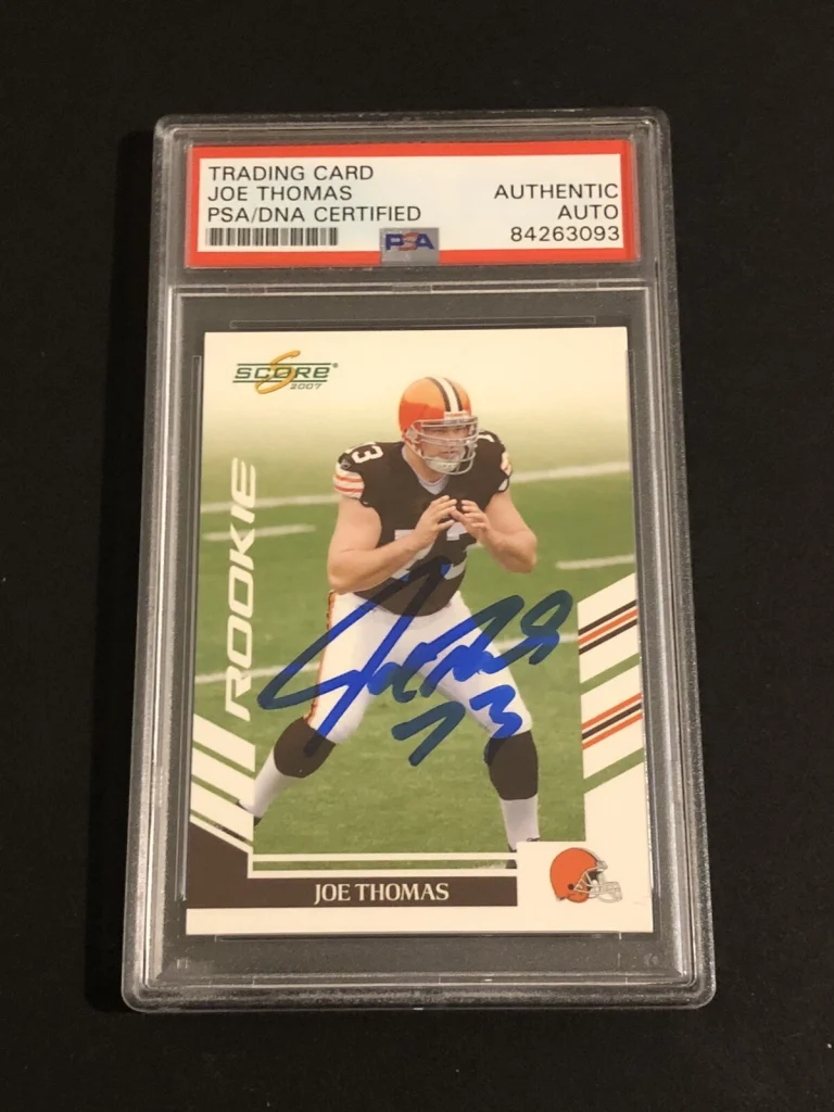 Joe Thomas Signed Autographed Cleveland Browns Psa/Dna Slabbed Rookie Card