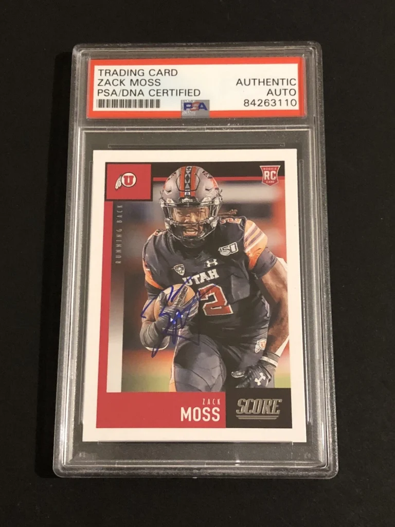 Zack Moss Signed Autographed Buffalo Bills Score Rookie Card Psa/Dna