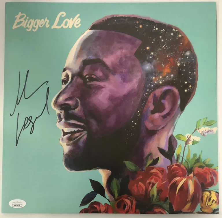 John Legend Signed Autographed Bigger Love Album Cover JSA The Voice