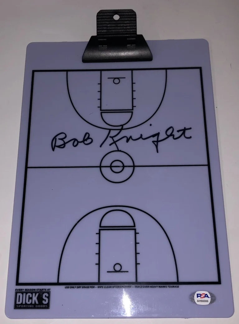 Bobby Bob Knight Signed Autographed Indiana Hoosiers Coaches Clipboard Psa/Dna