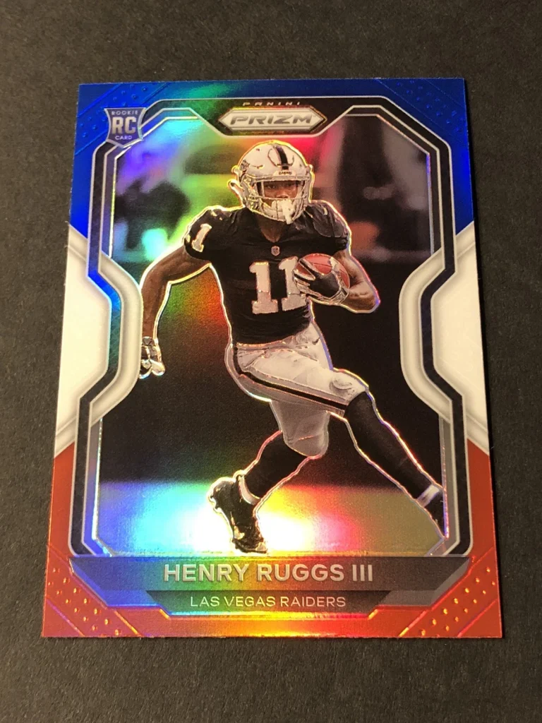 2020 Panini Prizm NFL Football Henry Ruggs III Red White Blue Prizm RC Raiders