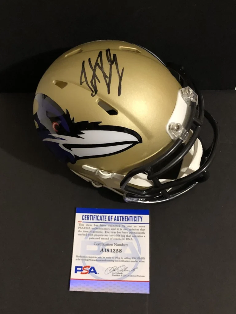 Trent Dilfer Signed Autographed Baltimore Ravens AMP Mini Helmet Psa/Dna