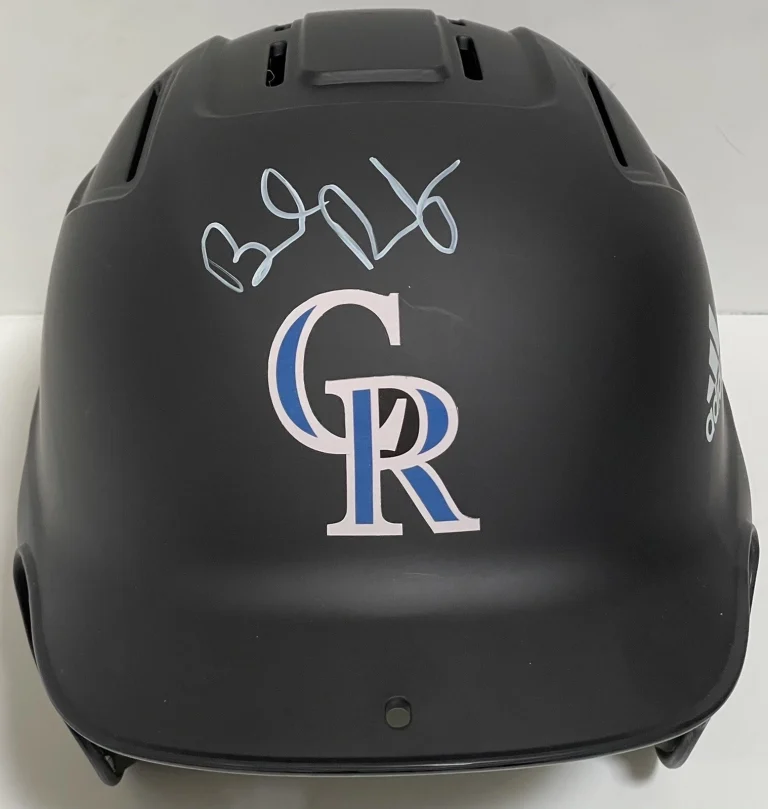 Brendan Rodgers Signed Autographed Colorado Rockies F/s Batting Helmet PSA/DNA