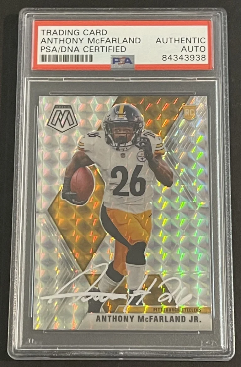 Anthony McFarland Signed Autographed Pittsburgh Steelers 2020 Mosaic RC PSA/DNA