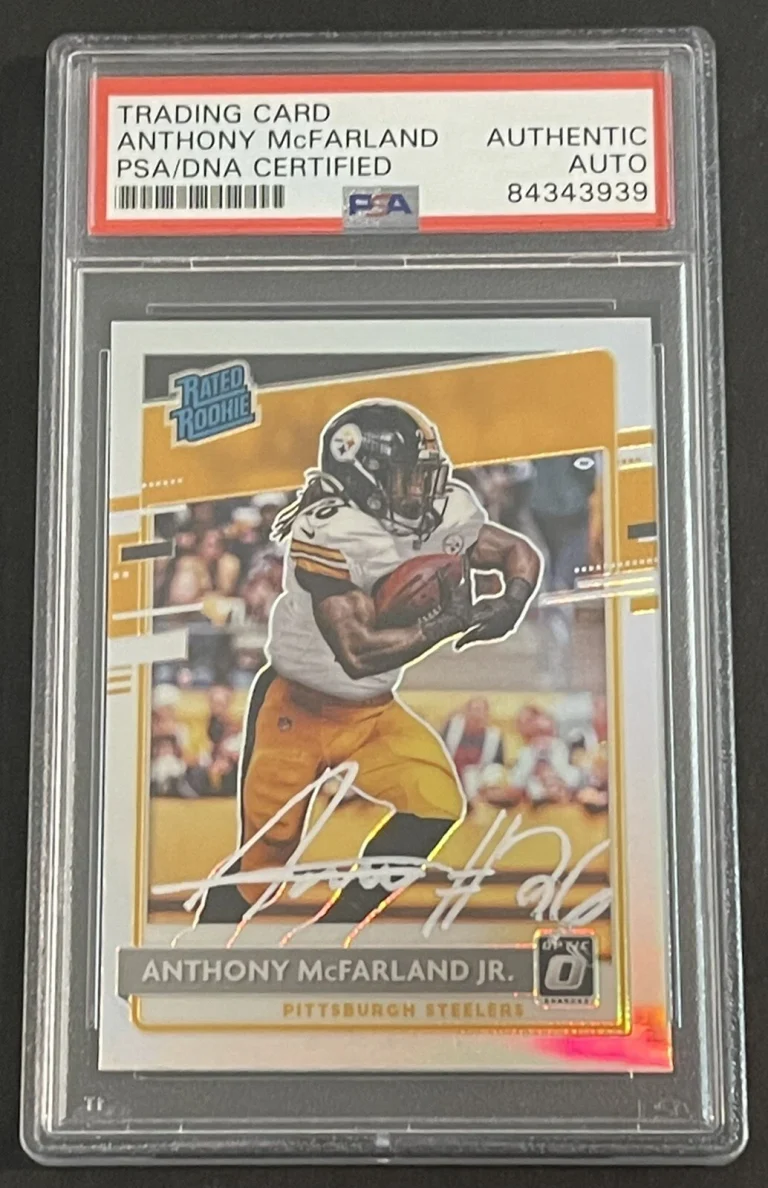 Anthony McFarland Signed Autographed Pittsburgh Steelers 2020 Optic RC PSA/DNA