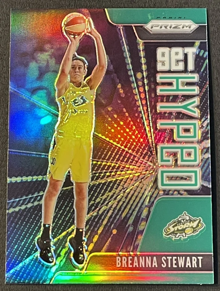 2021 WNBA Prizm Breanna Stewart GET HYPED GREEN PRIZM SSP No. 1