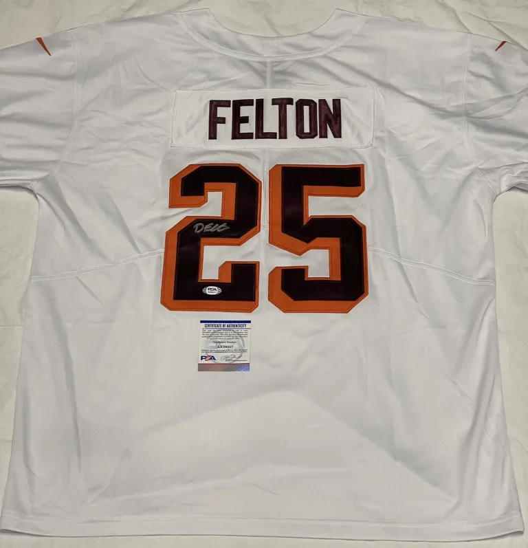Demetric Felton Signed Autographed Cleveland Browns Throwback 46 Jersey PSA/DNA