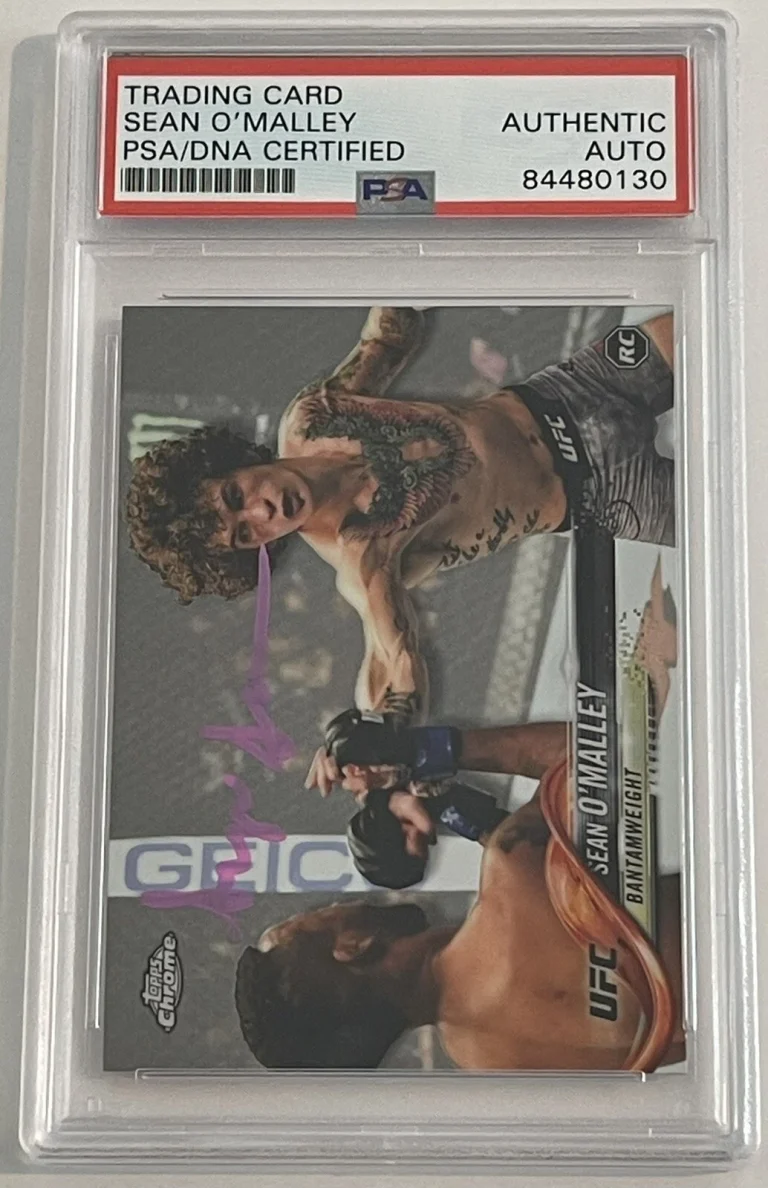 Sean O’Malley Signed Auto Suga Show UFC 2018 Topps Chrome Rookie Card PSA/DNA