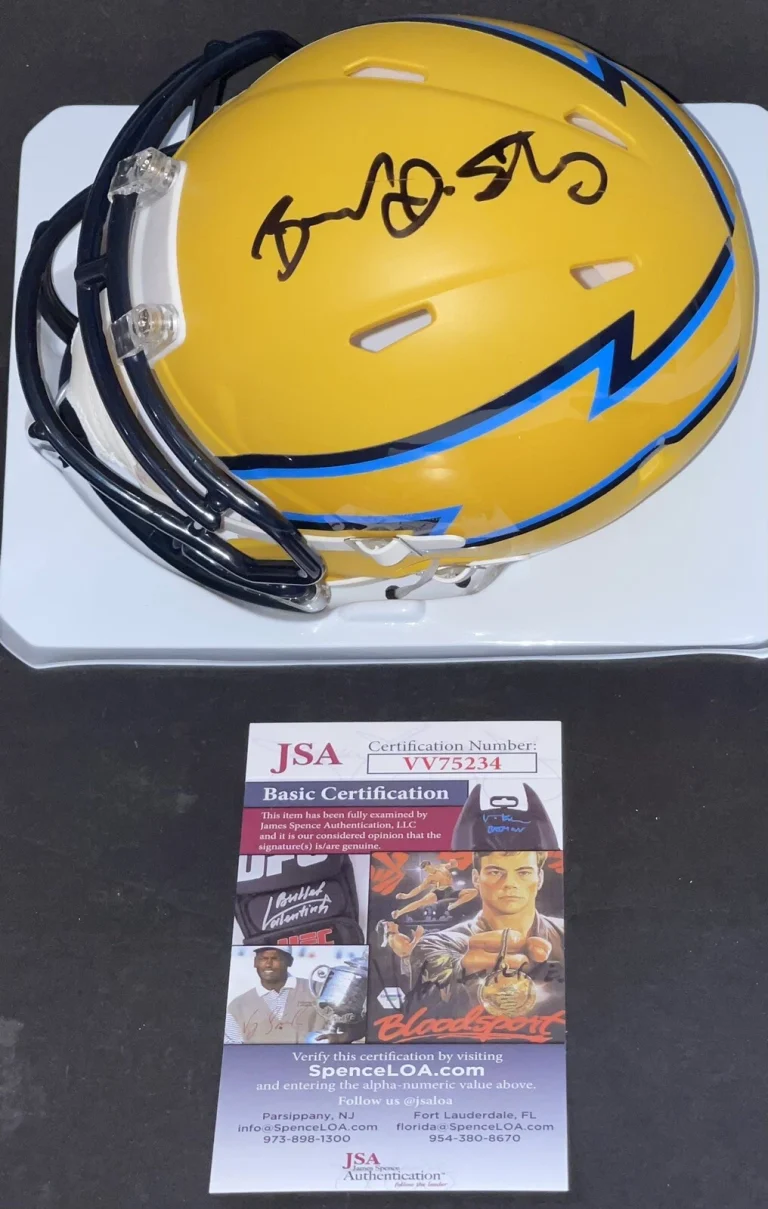 Brandon Staley Signed Autographed Los Angeles Chargers AMP Mini Helmet JSA