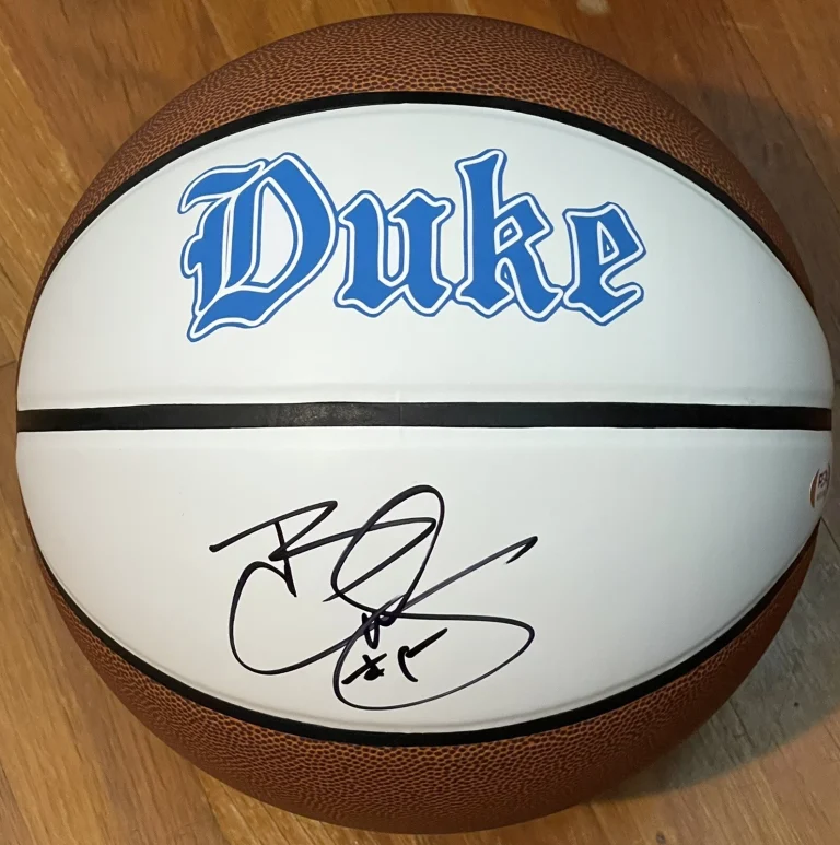 Carlos Boozer Signed Autographed Duke Blue Devils Logo Basketball PSA/DNA