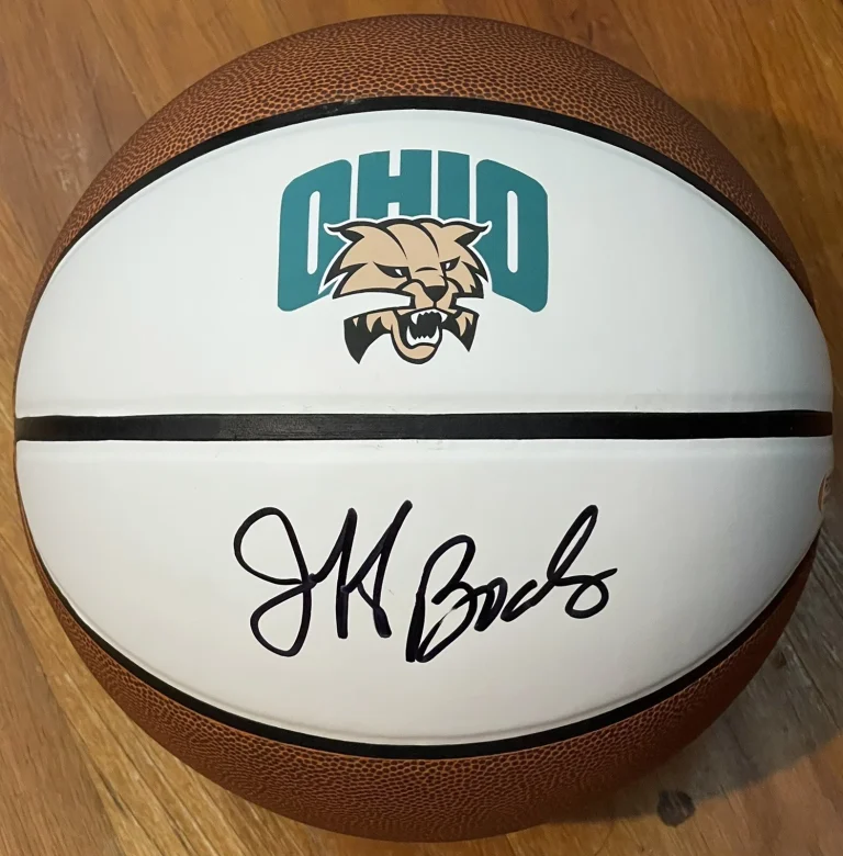Jeff Boals Signed Autographed Ohio Bobcats Logo Basketball PSA/DNA