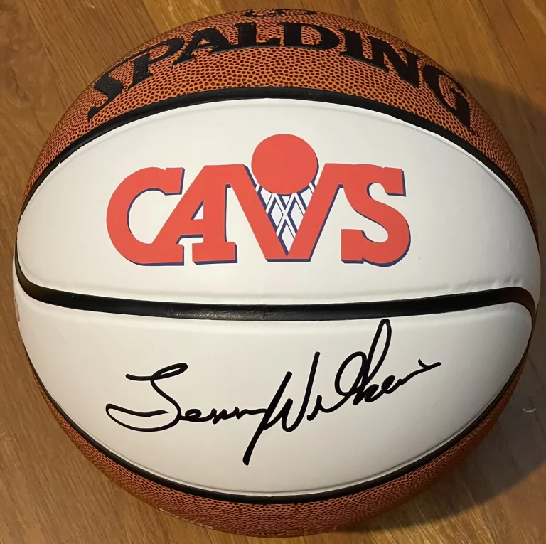 Lenny Wilkens Signed Autographed Cleveland Cavaliers Logo Basketball PSA/DNA