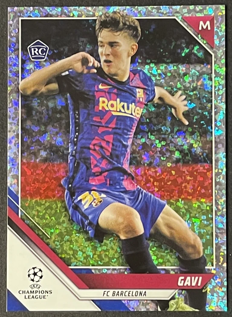 2021-22 Topps UEFA Champions League Gavi Sparkle Foil FC Barcelona Rookie RC #50