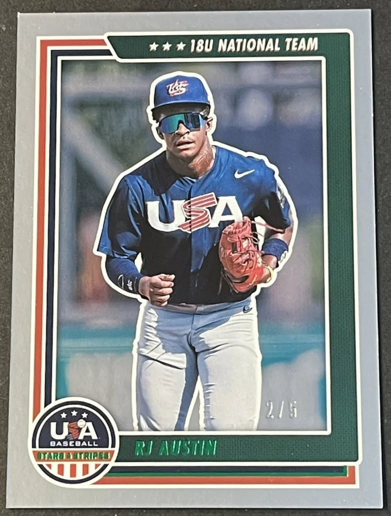 RJ Austin 2022 Stars & Stripes Longevity Holo Green #2/5 #48 Team USA