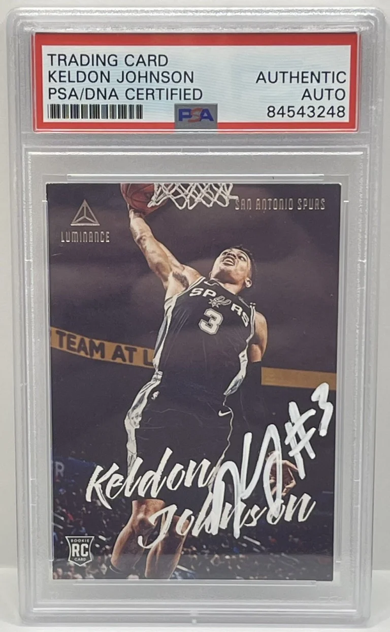 2019-20 Panini Chronicles Luminance #140 Keldon Johnson Signed Card Auto PSA/DNA
