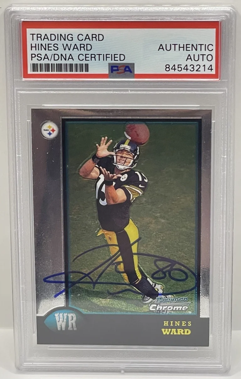 Hines Ward Signed 1998 Bowman Chrome Rookie Card Pittsburgh Steelers PSA/DNA
