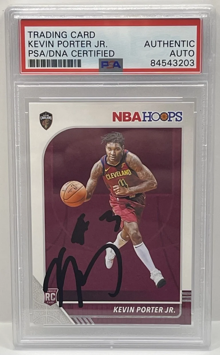 Kevin Porter Jr Signed 2019-20 NBA Hoops Rookie Card Rockets Slabbed PSA/DNA