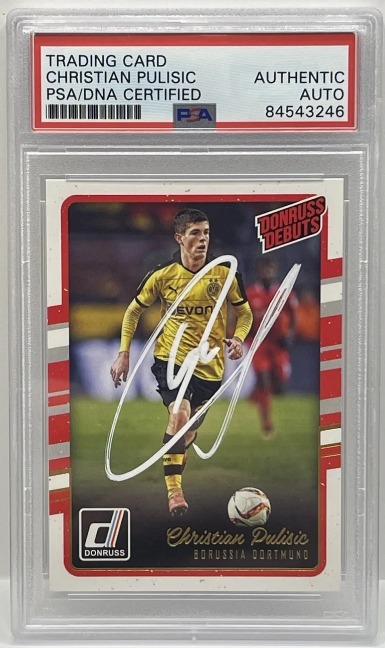 Christian Pulisic Signed 2016-17 Donruss Rated Rookie Card USA Slabbed PSA/DNA