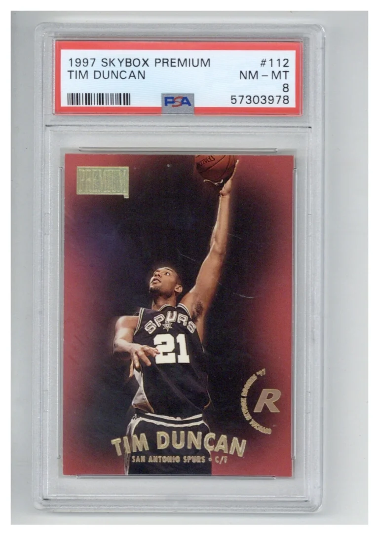 1997 Skybox Premium 112 Tim Duncan PSA 8