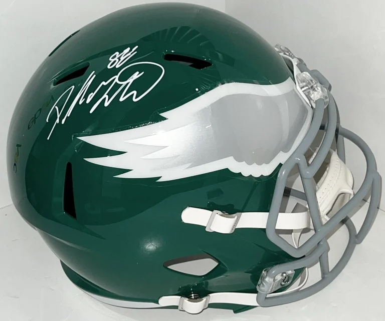 Dallas Goedert Signed Autographed Philadelphia Eagles Throwback F/S Helmet JSA