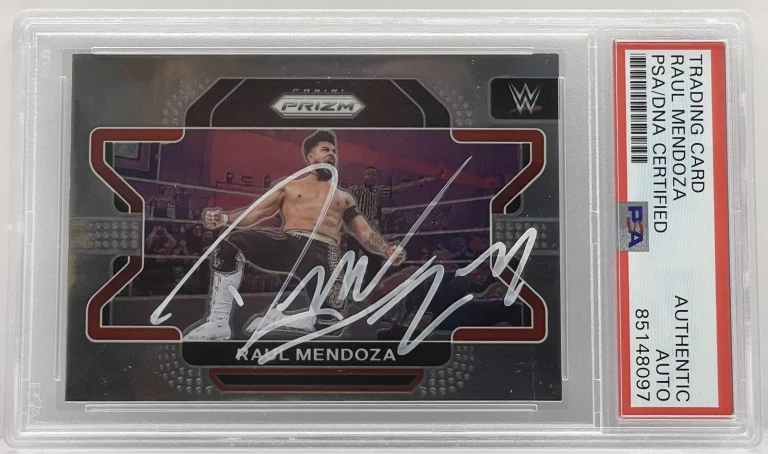 Raul Mendoza Signed 2022 Prizm Card WWE Superstar PSA/DNA Slabbed